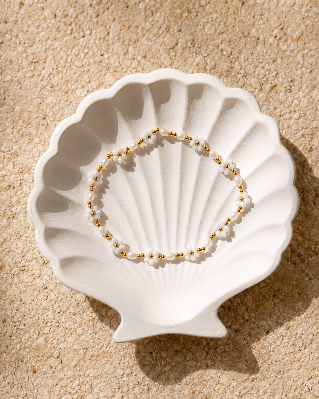 Freshwater Pearl and Flower Beaded Bracelet Village Thrive