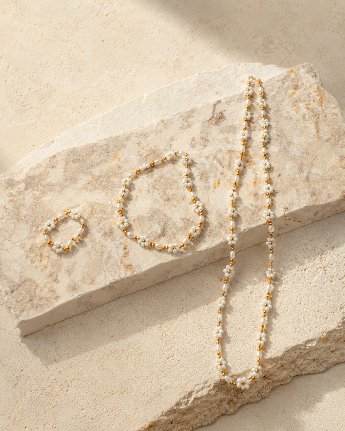 Freshwater Pearl and Flower Beaded Bracelet Village Thrive