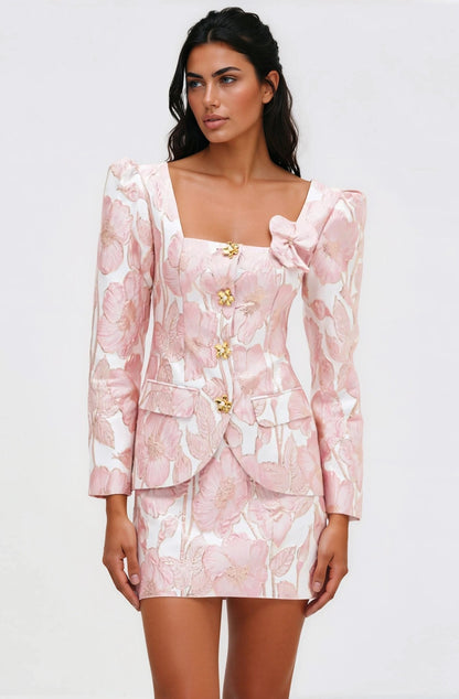 Petal Jacquard Jacket – Pink XO, Tina