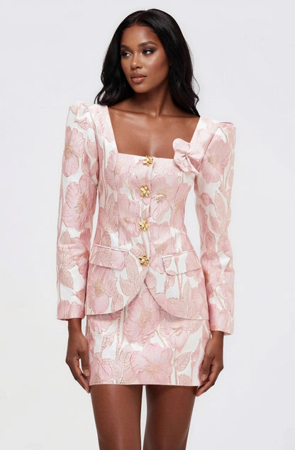 Petal Jacquard Jacket – Pink XO, Tina