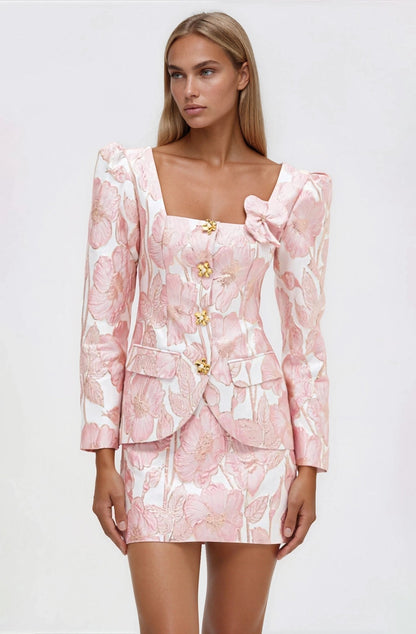 Petal Jacquard Jacket – Pink XO, Tina
