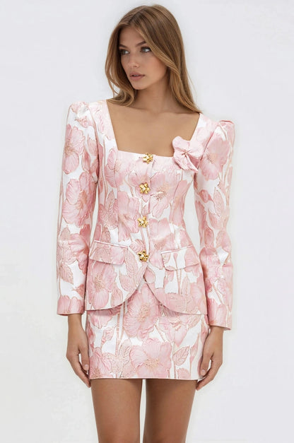 Petal Jacquard Jacket – Pink XO, Tina