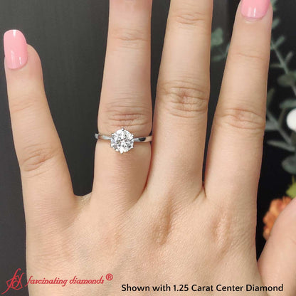 Classic Six Prong Solitaire Ring Fascinating Diamonds