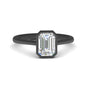 Emerald Cut Petite Bezel Solitaire Engagement Ring Fascinating Diamonds