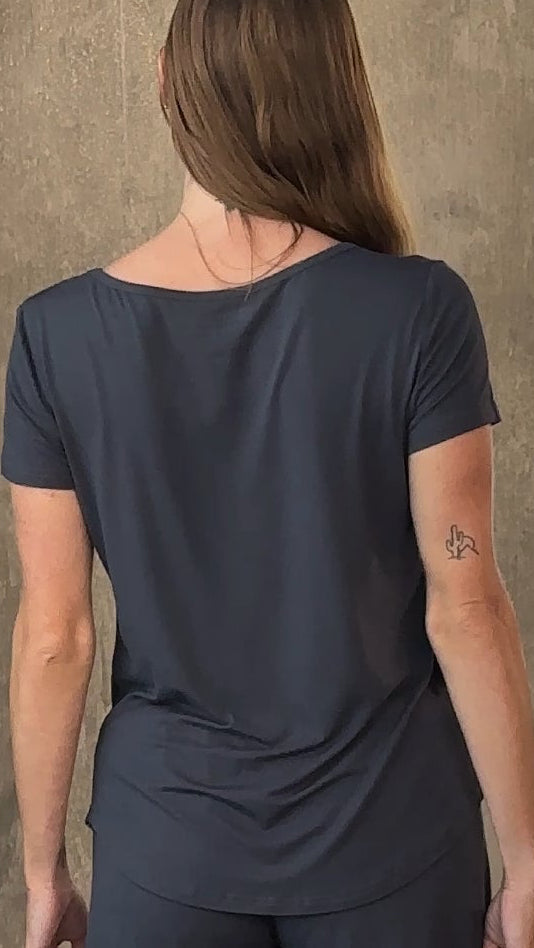 Women’s Bamboo Lounge Set - Lounge T-Shirt + Lounge Shorts Spun Bamboo
