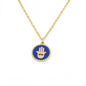 Enamel Hamsa Pendant Necklace LUNAR VINES
