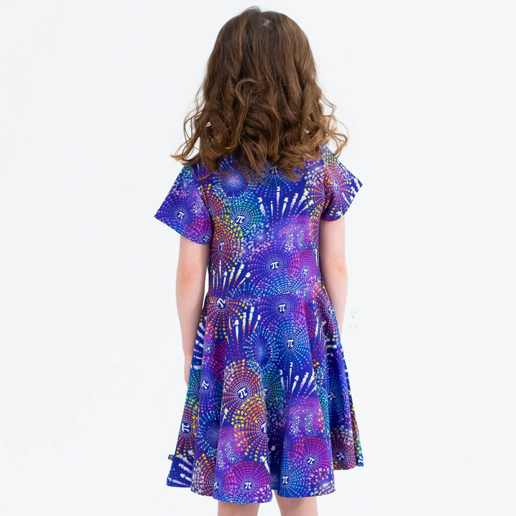 "Pi-rotechnics" Pi Fireworks Super Twirler Dress with Pockets Princess Awesome & Boy Wonder