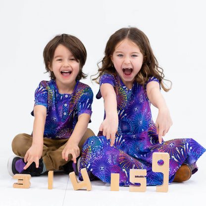 "Pi-rotechnics" Pi Fireworks Henley Short Sleeve Tee Princess Awesome & Boy Wonder