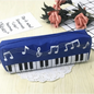 Piano Music Notes Keyboard Pencil Case Large Capacity Pencil Bags Cool Print Stationery Office School Cute Pencil Cases Stevvex