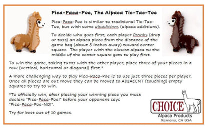 Pica Paca Poe - Alpaca Tic-Tac-Toe Game Purely Alpaca