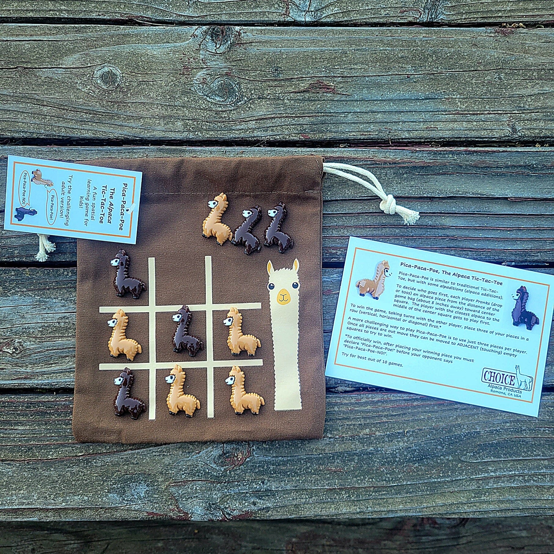 Pica Paca Poe - Alpaca Tic-Tac-Toe Game Purely Alpaca