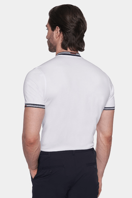 TheMercerized Cotton Polo (Admiral White) Bright Moons