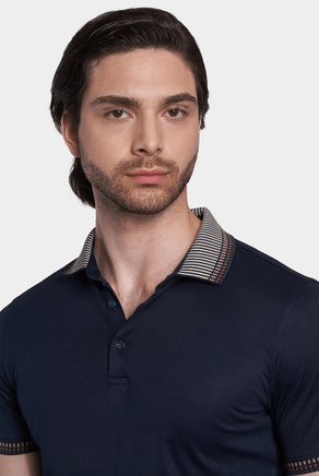 The Mercerized Cotton Polo (Navy Olive) Bright Moons