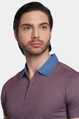 The Mercerized Cotton  Polo (Taupe) Bright Moons