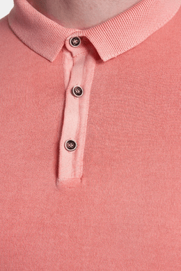 The Mercerized Cotton Polo (Salmon Orange) Bright Moons