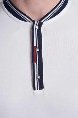 TheMercerized Cotton Polo (Admiral White) Bright Moons
