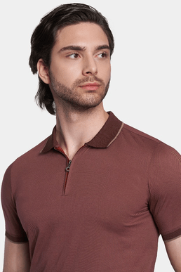 The Mercerized Cotton Polo (Brick) Bright Moons