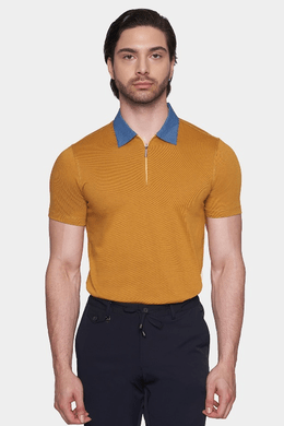 The Mercerized Cotton Polo (Gulf Orange) Bright Moons