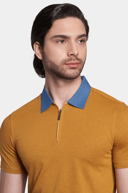The Mercerized Cotton Polo (Gulf Orange) Bright Moons