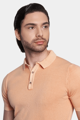 The Mercerized Cotton Polo (Creamsicle Orange) Bright Moons