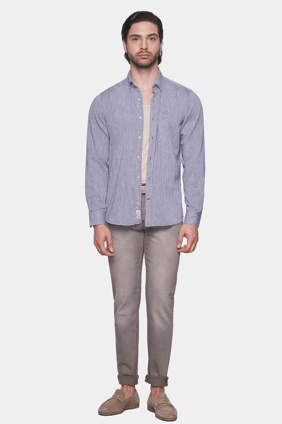 The Luxury Linen Shirt (Lavender) Bright Moons