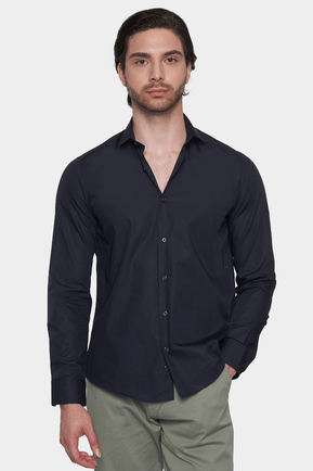 Premium Cotton Dress Shirt (Night) Bright Moons