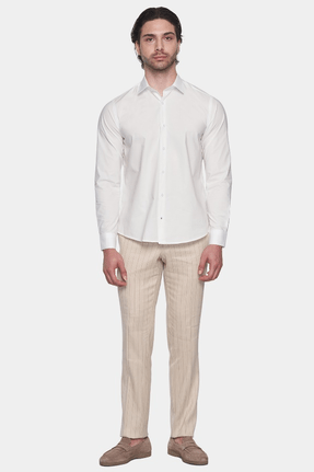 Premium Cotton Dress Shirt (Pure White) Bright Moons