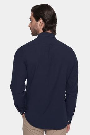 The Luxury Linen Shirt (Classic Navy) Bright Moons