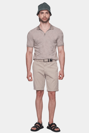 The Mercerized Cotton Polo (Pale Beige) Bright Moons