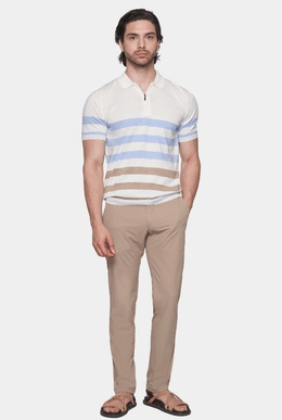 The Quarter Zip Mercerized Cotton Polo (Sunrise) Bright Moons