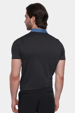 Mercerized Cotton Polo (Charcoal) Bright Moons