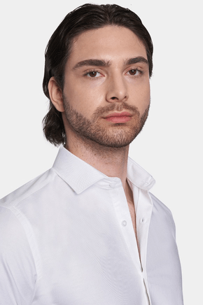 Premium Cotton Dress Shirt (White) Bright Moons