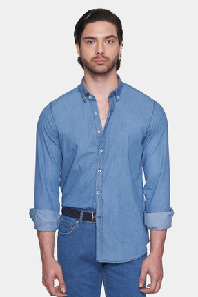 The Denim Shirt (Light Blue) Bright Moons
