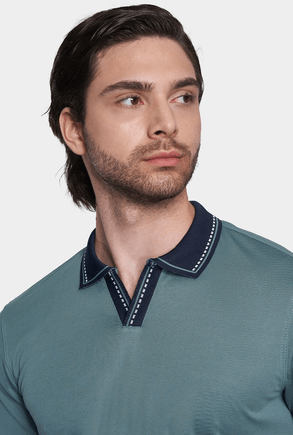The Mercerized Cotton Open Polo (Racing Green) Bright Moons