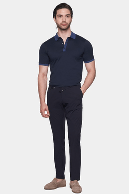 The Mercerized Cotton Polo (Admiral Blue) Bright Moons