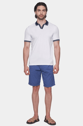 The Mercerized Cotton Open Polo (Monaco White) Bright Moons