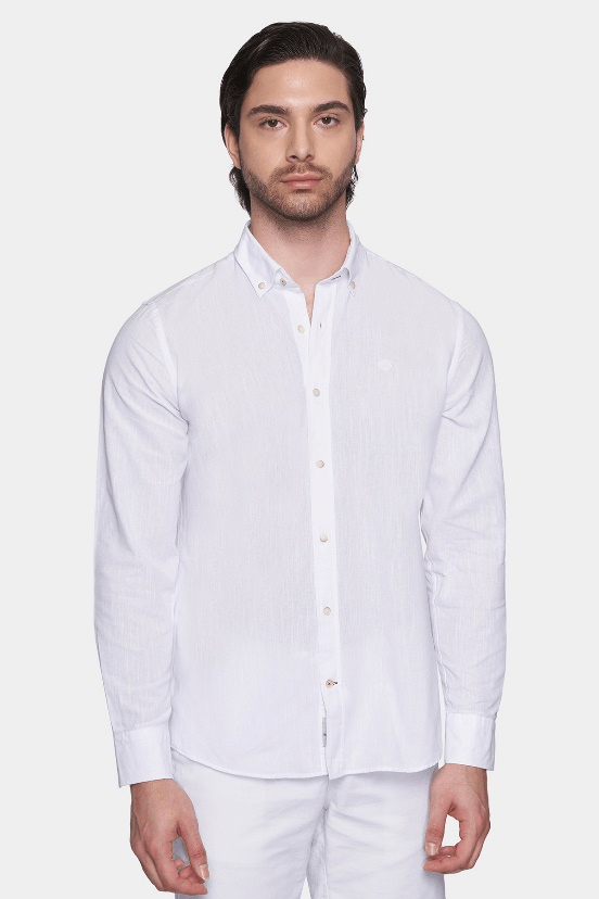 The Luxury Linen Shirt (Pure White) Bright Moons