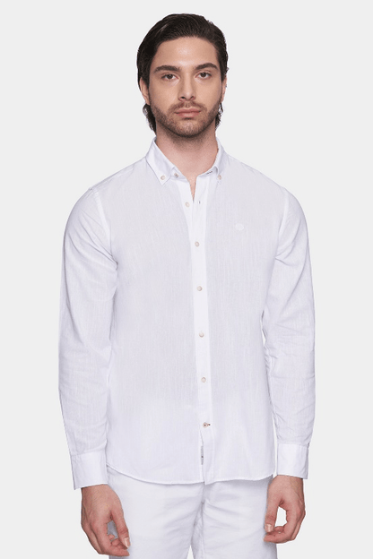 The Luxury Linen Shirt (Pure White) Bright Moons