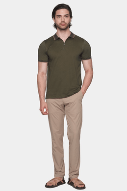 The Mercerized Cotton Polo (Olive) Bright Moons
