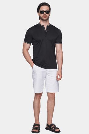 The Mercerized Cotton Polo (Race Black) Bright Moons