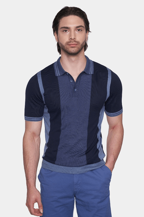 The Mercerized Cotton Polo (Marine Blue) Bright Moons