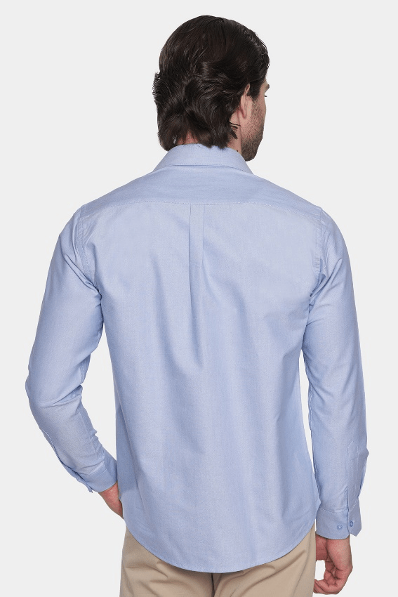 premium Cotton Dress Shirt (Light Azure) Bright Moons