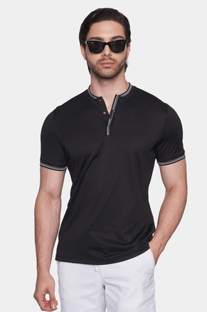 The Mercerized Cotton Polo (Race Black) Bright Moons