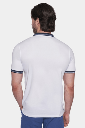 The Mercerized Cotton Open Polo (Monaco White) Bright Moons