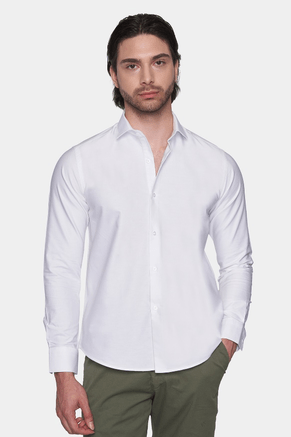 Premium Cotton Dress Shirt (White) Bright Moons
