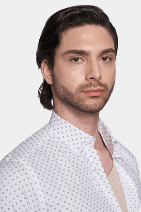 Premium Cotton dress shirt(polka dot) Bright Moons