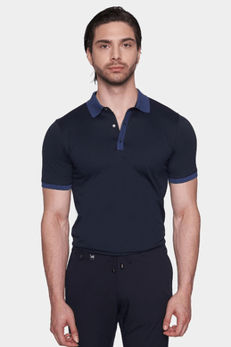 The Mercerized Cotton Polo (Admiral Blue) Bright Moons