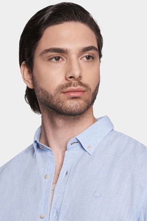 The Luxury Linen Shirt (Sky Blue) Bright Moons