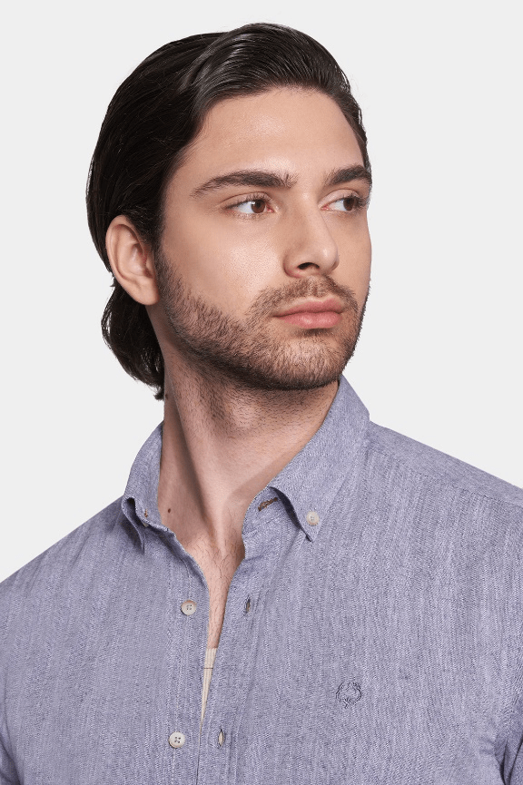 The Luxury Linen Shirt (Lavender) Bright Moons
