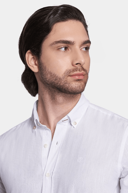 The Luxury Linen Shirt (Pure White) Bright Moons